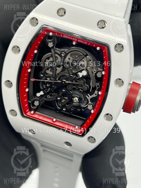 Товар Richard Mille RM 055 White Red Art 9720 Фото 4 - Richard Mille RM 055 White Red Art 9720