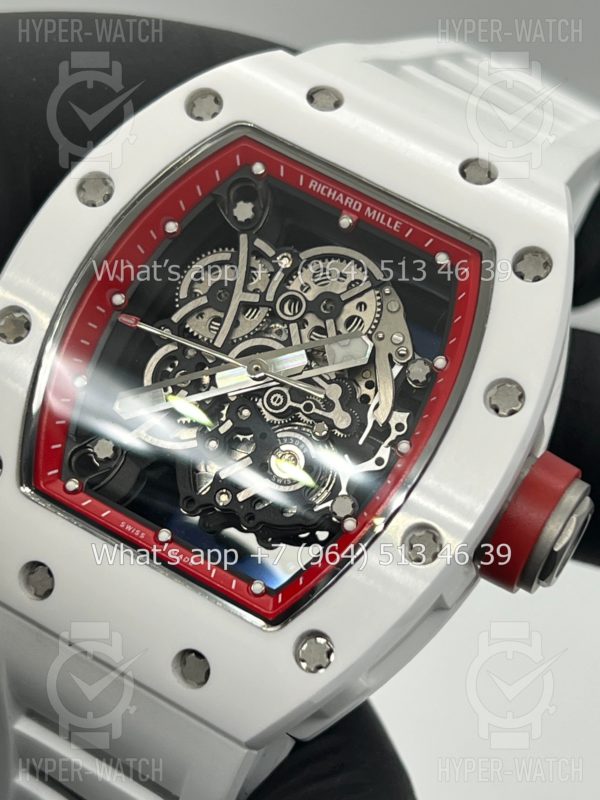 Товар Richard Mille RM 055 White Red Art 9720 Фото 5 - Richard Mille RM 055 White Red Art 9720