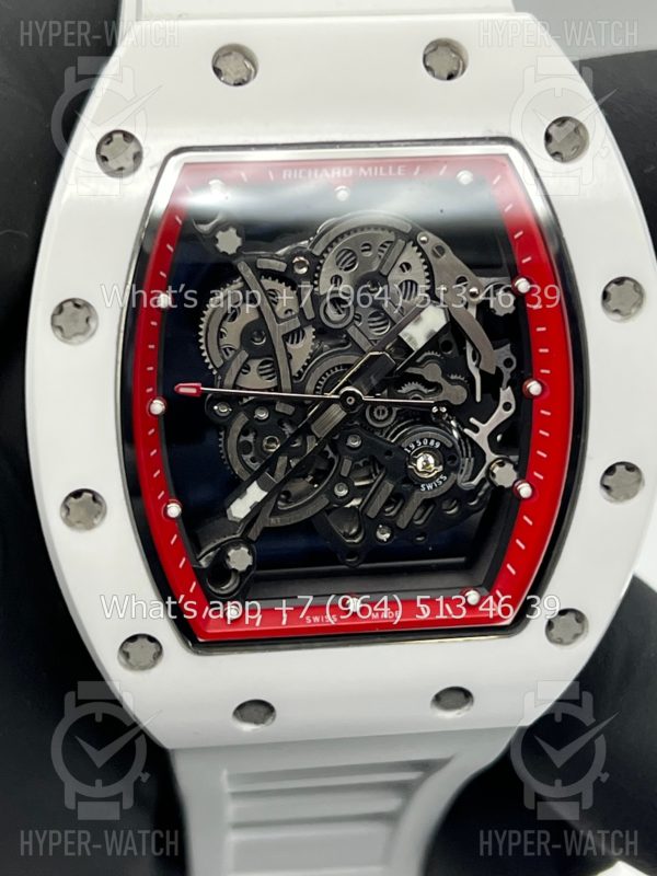Товар Richard Mille RM 055 White Red Art 9720 Фото 7 - Richard Mille RM 055 White Red Art 9720
