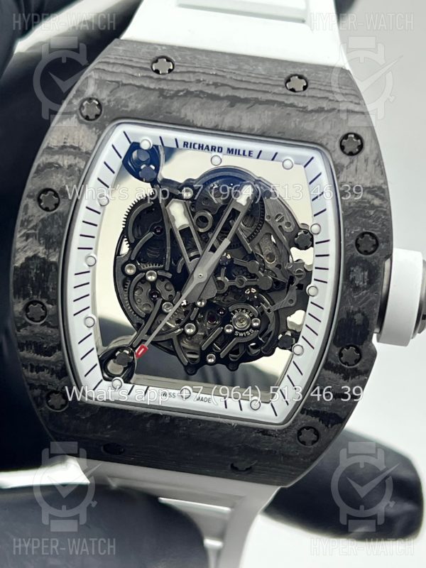 Фото 2 - Richard Mille RM 055 Carbon Black White Art 10254
