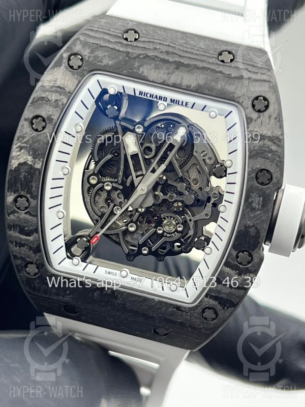 Фото 4 - Richard Mille RM 055 Carbon Black White Art 10254