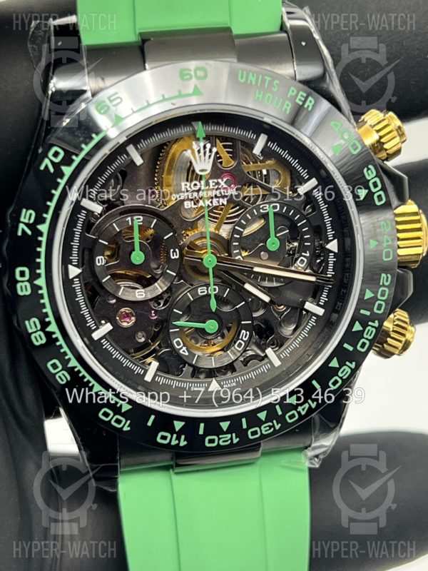 Товар Rolex Cosmograph Daytona 40mm Blaken Skeleton Green Art 10624 Фото 6 - Rolex Cosmograph Daytona 40mm Blaken Skeleton Green Art 10624