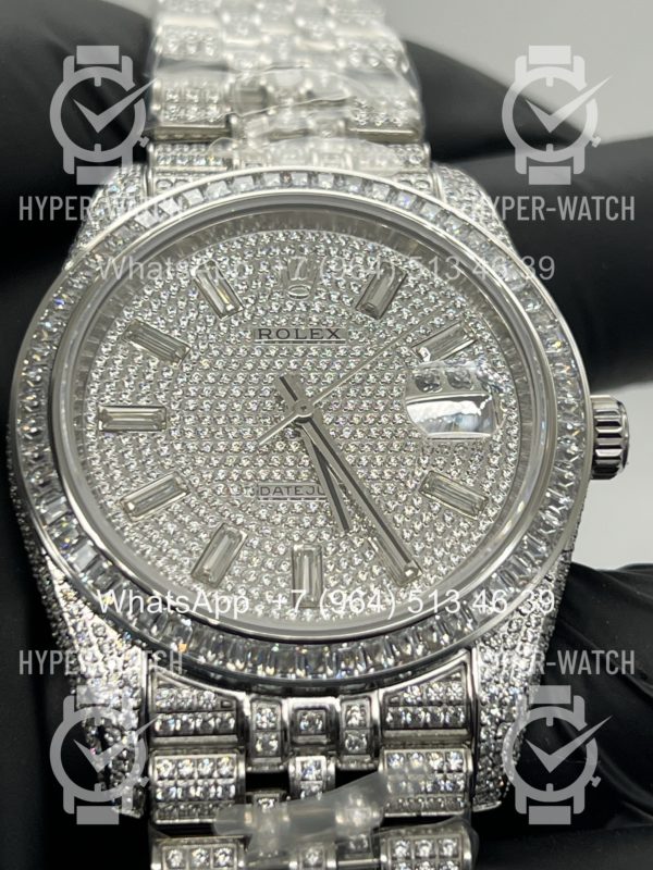 Товар Rolex DateJust 41mm 126300 Custom Diamonds Steel Фото 5 - Rolex DateJust 41mm 126300 Custom Diamonds Steel