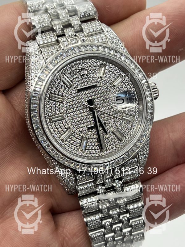 Фото 13 - Rolex DateJust 41mm 126300 Custom Diamonds Steel Art 11314