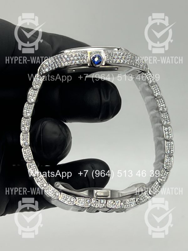 Фото 13 - Cartier Santos de Cartier 40mm Diamond Steel Art 11450