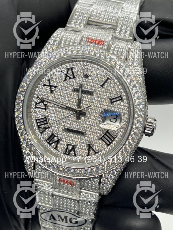 Товар Rolex Datejust 41mm 126334 Full Pave Steel Art 11487 Фото 2 - Rolex Datejust 41mm 126334 Full Pave Steel Art 11487