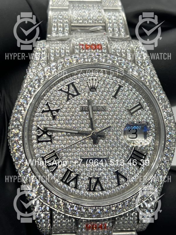 Товар Rolex Datejust 41mm 126334 Full Pave Steel Art 11487 Фото 4 - Rolex Datejust 41mm 126334 Full Pave Steel Art 11487