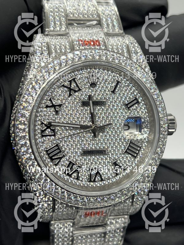 Товар Rolex Datejust 41mm 126334 Full Pave Steel Art 11487 Фото 6 - Rolex Datejust 41mm 126334 Full Pave Steel Art 11487