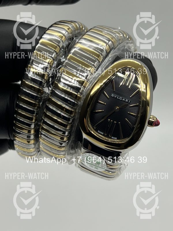 Фото 10 - Bvlgari Serpenti Tubogas 35mm Black Steel Art 11594