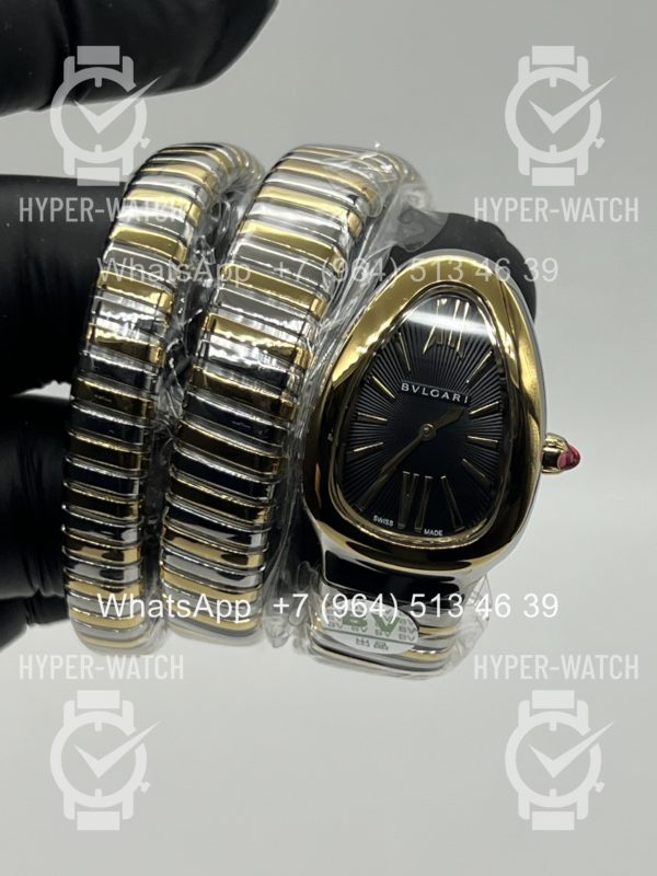 Фото 14 - Bvlgari Serpenti Tubogas 35mm Black Steel Art 11594